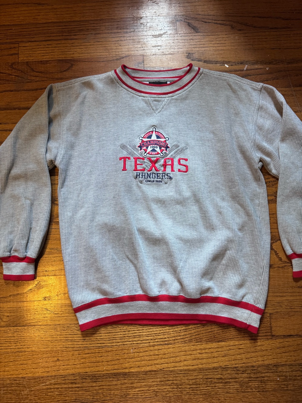 Texas Rangers 90s Gray Crewneck Sweater